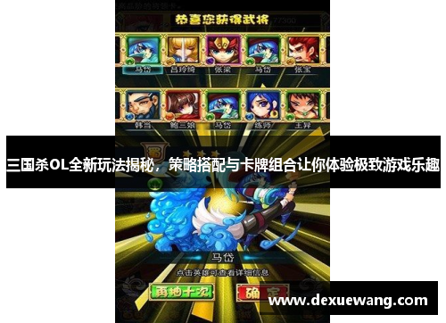 三国杀OL全新玩法揭秘，策略搭配与卡牌组合让你体验极致游戏乐趣